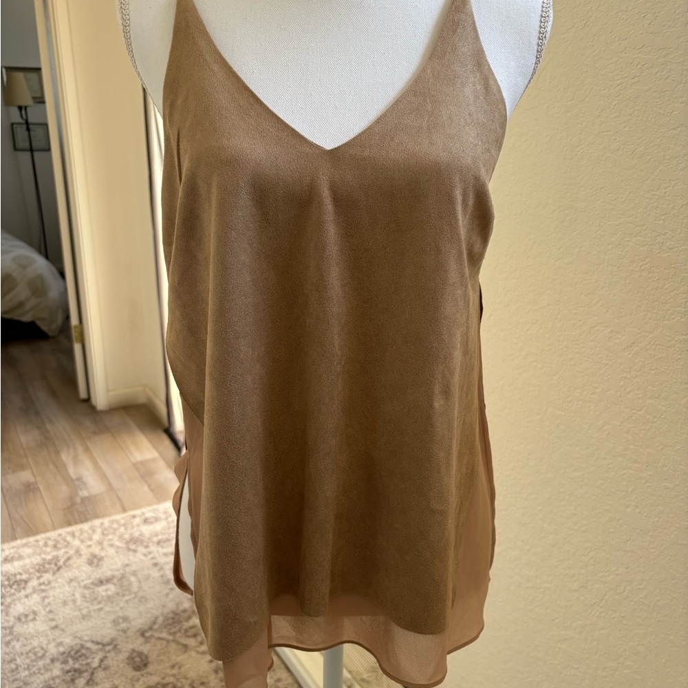 Faux suede Sleeveless Top